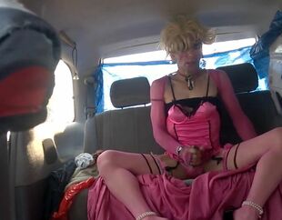 My Session Parking Curbside in Pink/Black Call girl Costume,