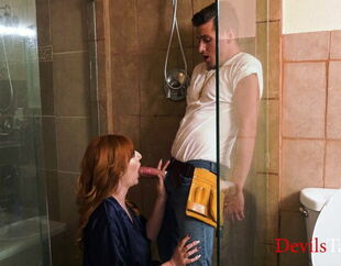 My Tall Ginger Wifey Penetrates The Plumber - Lauren